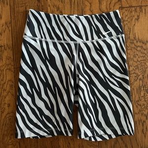 Nike zebra biker shorts
